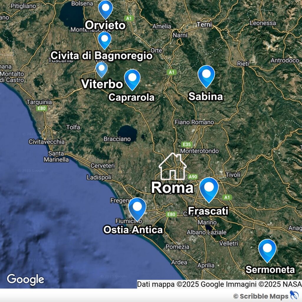 Tours nearby the city of Rome